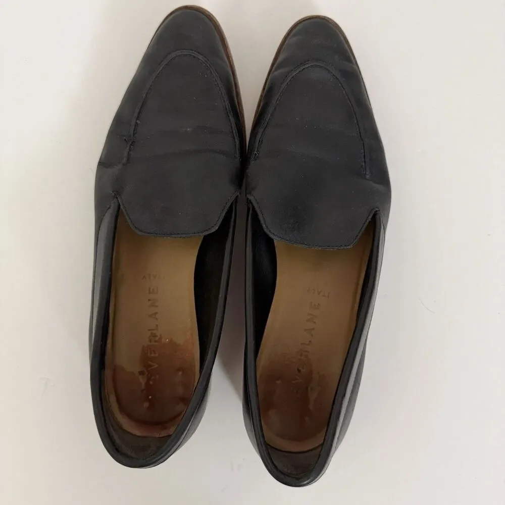 Everlane The Modern Loafer 8.5 Made In Italy Slip On Almond Toe Low Heel Classic